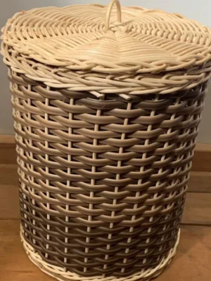 CORBEILLE A PAPIER PVC AVEC COUVERCLE