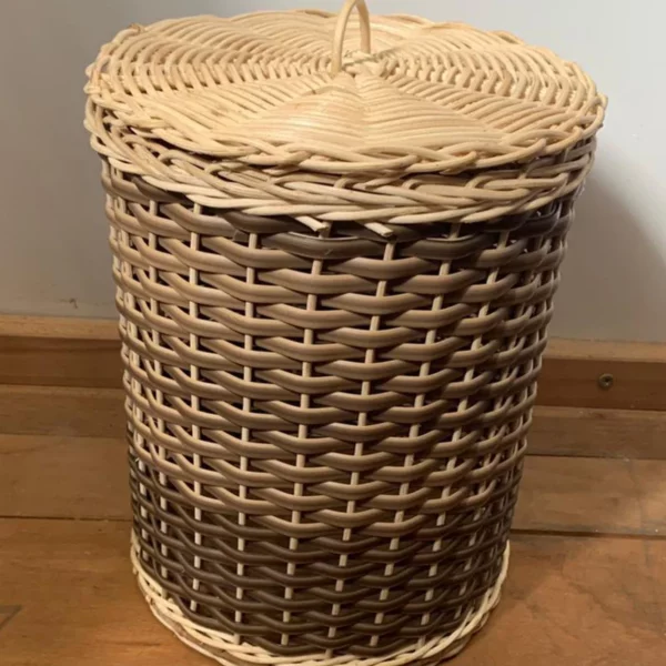 CORBEILLE A PAPIER PVC AVEC COUVERCLE