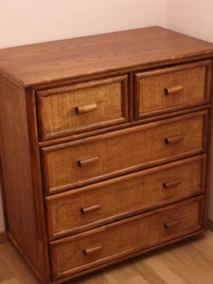 commode 5 tiroirs larg 80 cm
