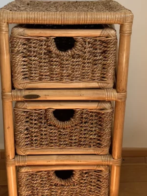 ETAGERE EN ROTIN ET BANANIER ET0064
