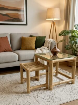 Série table gigogne bambou