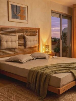 CHAMBRE PALETTE SOMMIER BRIQUE